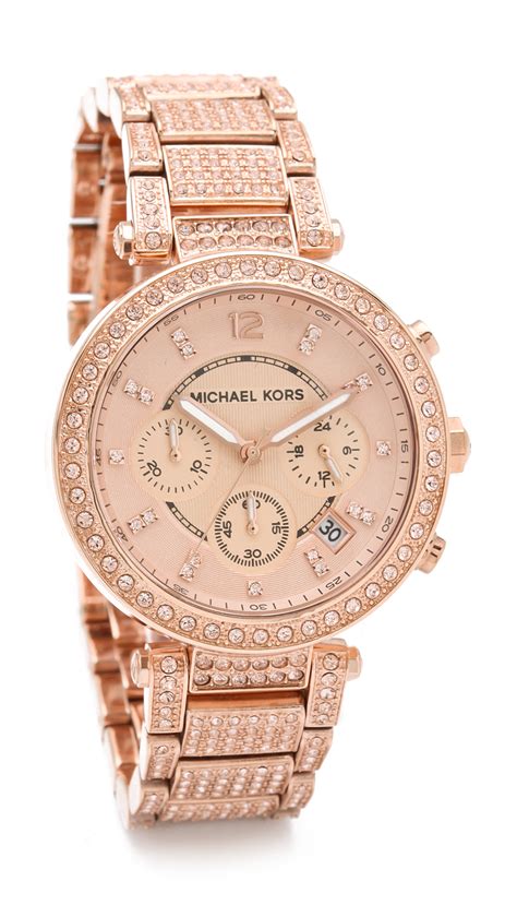 michael kors rose gold watches australia|Michael Kors parker chronograph watch.